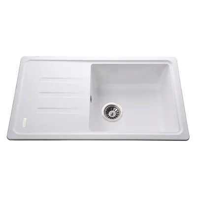 Гранітна мийка Globus Lux LUGANO 780х435-А0007, білий